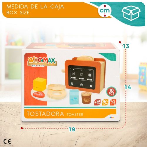 Zabawkowy toster Woomax 10 Części 18,5 x 12,5 x 7,5 cm (4 Sztuk) na Arena.pl