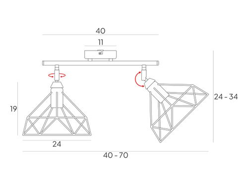SZACH NOWOCZESNE LAMPY WISZĄCE 2711/Z-B-2 CZARNA LW2 na Arena.pl