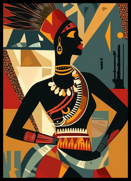 Plakat 39,5x55cm Afrykańska Mozaika zdjęcie 2