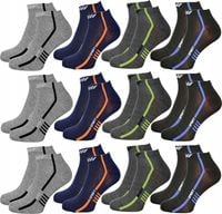 12 x SKARPETY MĘSKIE STOPKI BAWEŁNA KRÓTKIE SKARPETKI KOLOROWE 43-46