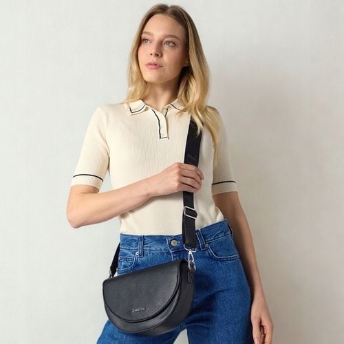 Torebka damska ekoskóra półksiężyc półokrągła crossbody pasek ZAGATTO na Arena.pl