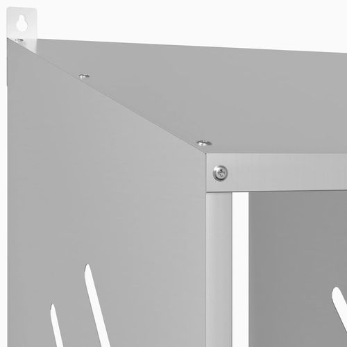 Gniazdo dla kur z 4 przegrodami, metal w kolorze srebrnym na Arena.pl