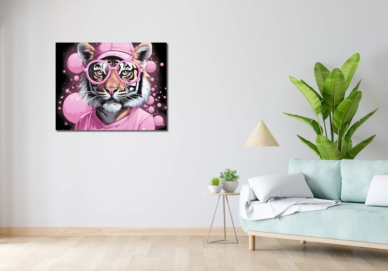 Obraz 90x70cm Ludzki Tygrys zdjęcie 2