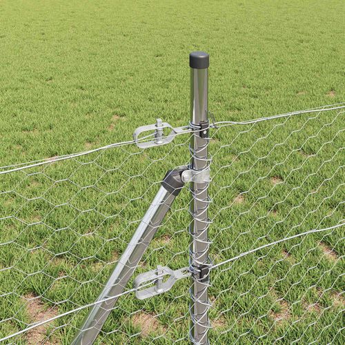 Ogrodzenie z słupkami Srebrny 0.6 x 50 m Stal pokryta PCV na Arena.pl