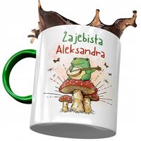 Kubek Zielony Dla Aleksandry Koleżanki Żony Z Nadrukiem Ze Zdjęciem