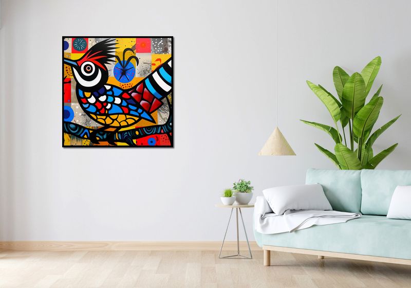 Plakat 90x90cm Ptak Na Wznak zdjęcie 4