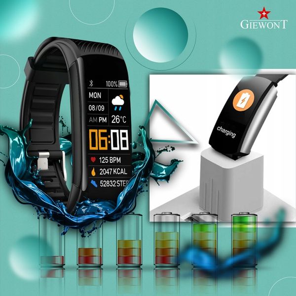 SPORTOWY SMARTBAND GIEWONT GW200 Fit&GO Duo KROKI SMS SPORT ALERT PULS zdjęcie 3