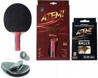 2X RAKIETA PALETKA DO TENISA STOŁOWEGO PING-PONG MARKOWA ATEMI concave 2000