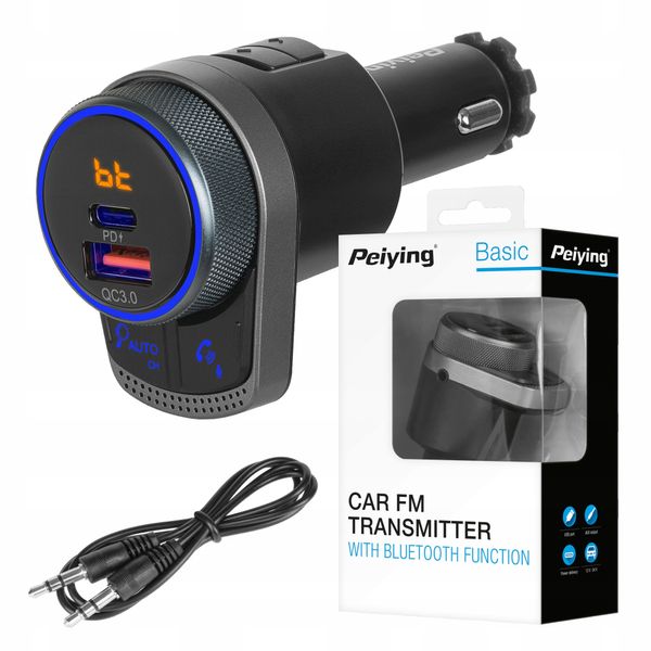 Transmiter samochodowy FM Bluetooth MP3 ŁADOWARKA zdjęcie 1