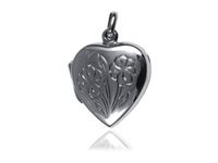 SREBRNY OTWIERANY WISIOR SEKRETNIK SERCE KWIATY