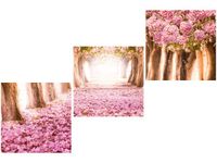 60 90CM OBRAZ 3 ELEM ROMANTYCZNA ALEJKA ŚCIENNY DRUK PŁÓTNO