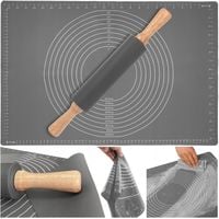 GRUBA STOLNICA SILIKONOWA MATA KUCHENNA 60 cm X 40 cm + WAŁEK XXXL