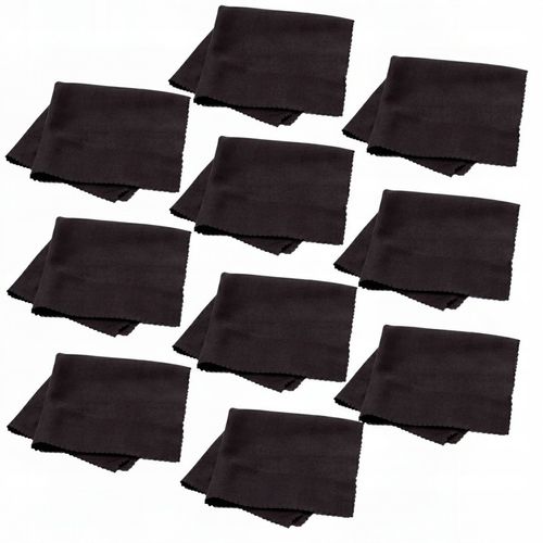 Ściereczki z mikrofibry do czyszczenia okularów 10 szt. czarne - 10 sztuk na Arena.pl