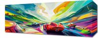 Obraz 50x20cm Wyścig Przy Barwach