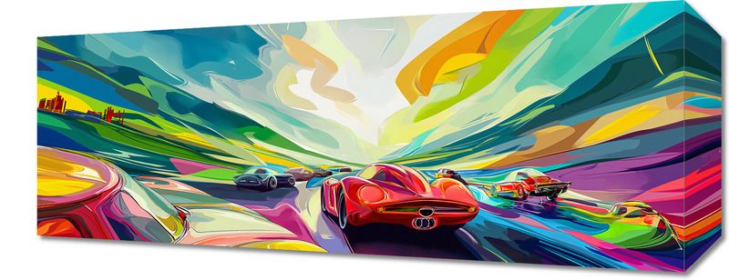 Obraz 50x20cm Wyścig Przy Barwach zdjęcie 1