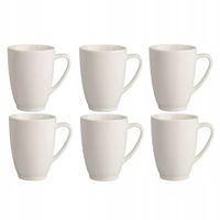 Kubek kubki zestaw porcelana MariaPaula Nova Ecru 350 ml zestaw 6 sztuk