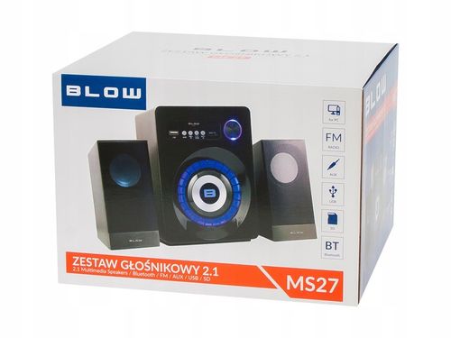 Głośniki komputerowe 2.1 BLUETOOTH SD USB AUX LED na Arena.pl