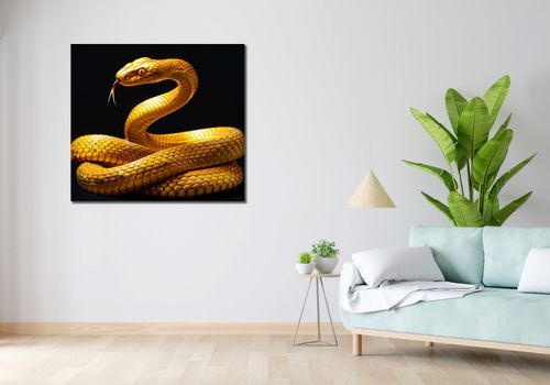 Obraz 100x90cm Złoty Wąż na Arena.pl