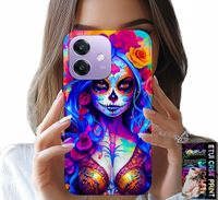 ETUI DO OPPO A40 / A40M - MEKSYKAŃSKA, KOLOROWA KRÓLOWA ŚMIERCI