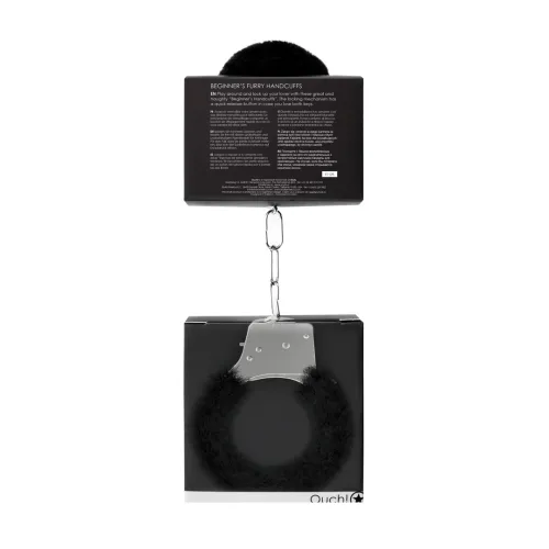 ouch! kajdanki furry z miękkim futerkiem dla początkujących, czarne na Arena.pl