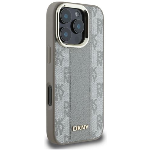Etui DKNY Checkered Pattern Magsafe do   iPhone 16 Pro Max beżowy na Arena.pl