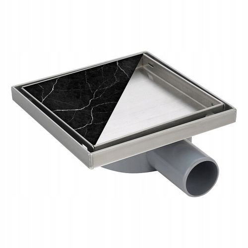 ODPŁYW LINIOWY KWADRATOWY 15x15 CM INOX OBROTOWY NISKI SYFON 360 DL07 FIX na Arena.pl