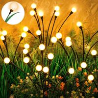 lampy solarne ogrodowe led kuleczki ciepła biel