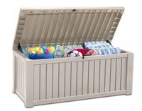 Skrzynia ogrodowa Keter Rockwood Storage Box 570L kremowy