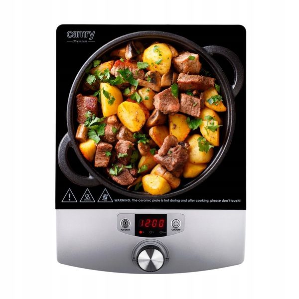 KUCHENKA INDUKCYJNA JEDNOPALNIKOWA PŁYTA GRZEWCZA SZKLANA 2000W TIMER LCD zdjęcie 1