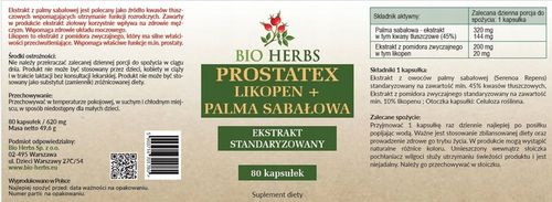 PROSTATEX LIKOPEN + PALMA SABAŁOWA 80szt. EKSTRAKT STANDARYZOWANY PROSTATA na Arena.pl