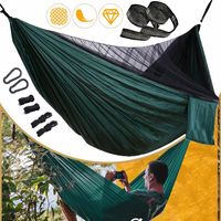 HAMAK PRZECIWKO KOMAROM, HAMAK Z IMPREGNOWANĄ SIATKĄ, AKCESORIA KEMPINGOWE