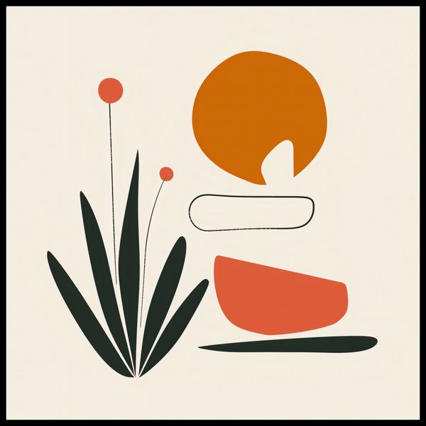 Plakat 100x100cm Abstrakcyjny Zen zdjęcie 2
