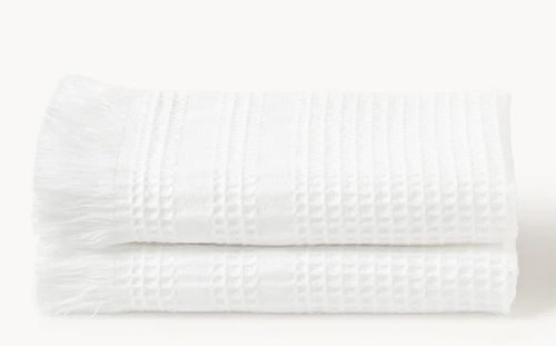 Ręcznik z piki waflowej Yara białe 2 x 30 x30 cm na Arena.pl