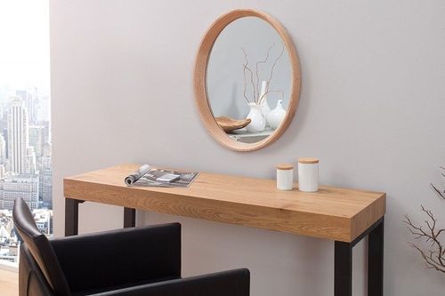 Lustro wiszące OAK OVAL dębowe na Arena.pl