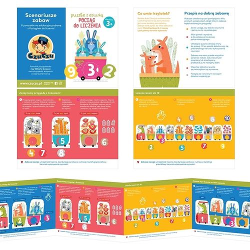 nauka liczenia Puzzle z dziurką CzuCzu Pociąg do liczenia 30 el. na Arena.pl