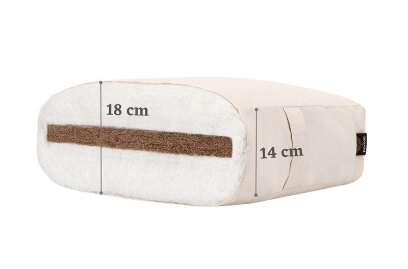 Materac 120x200 z kokosem - Pascall Futon Medium Coco - Ecru zdjęcie 2