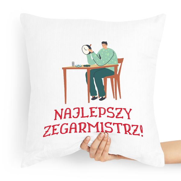 Poduszka Dla Zegarmistrza Najlepszy Zegarmistrz Z Nadrukiem Ze Zdjęciem zdjęcie 1