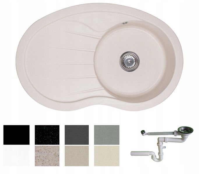 ZLEW ZLEWOZMYWAK GRANIT 8 kolorów 85x55 + SYFON zdjęcie 1