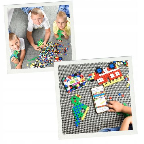 KLOCKI KONSTRUKCYJNE MINI WAFLE Meli Minis Pastel 1200 El PUZZLE MOZAIKA na Arena.pl