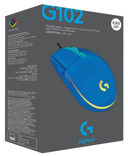 Mysz Logitech G102 Lightsync Niebieski 910-005801 na Arena.pl