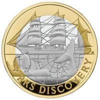 RRS Discovery £2 pozłacany Srebro 2025 Proof