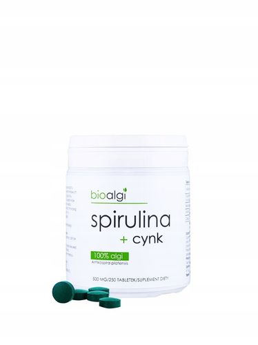Spirulina + Cynk Bioalgi 250 tabletek na Arena.pl