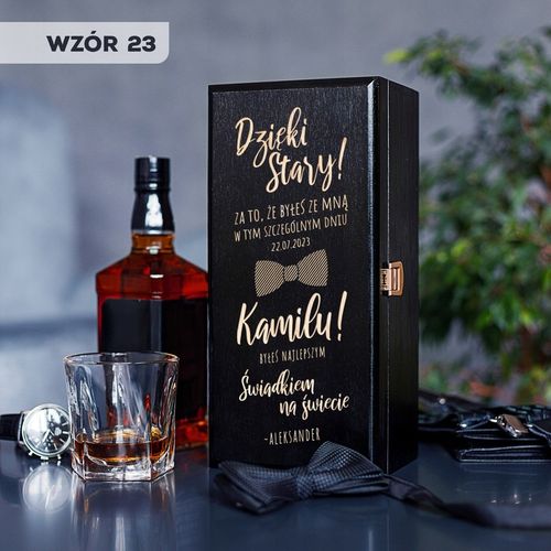 PODZIĘKOWANIE DLA ŚWIADKA PREZENT DLA ŚWIADKA SKRZYNKA NA ALKOHOL UPOMINEK na Arena.pl