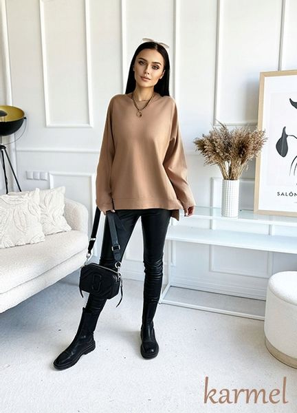 Dresowa BLUZA DAMSKA modna wygodna asymetryczny tył zdjęcie 3