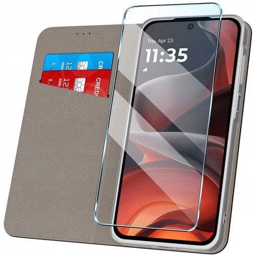 Etui z klapką do Motorola Moto G05 |E15 |G15 |Power Zamykane Futerał +Szkło na Arena.pl