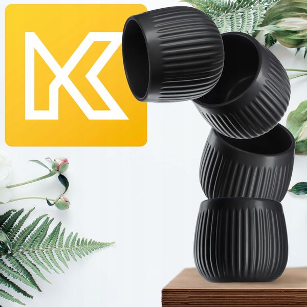KADAX Doniczka Ceramiczna Osłonka 12cm Czarna zdjęcie 9