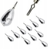 10 x CIĘŻAREK ŁEZKA Z KRĘTLIKIEM 25 g KLIPS Zacisk