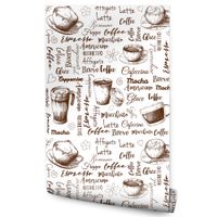 Tapeta W Rolce Do Kuchni Do Jadalni Filiżanki Kawa Serduszka Napisy