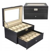 SZKATUŁKA NA ZEGARKI ETUI ORGANIZER PUDEŁKO EKSPOZYTOR NA PREZENT 20