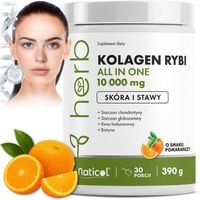 HERB KOLAGEN RYBI I i III 10000 mg WŁOSY SKÓRA PAZNOKCIE STAWY HIALURON MSM